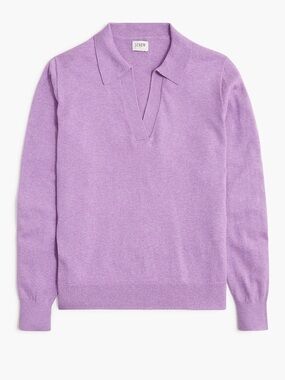 NWT J. Crew Women’s Lavender Long Sleeve Polo